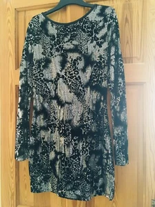 Cotton Club black & Silver sequin embroidered short party dress size 12 NWT - Picture 1 of 7
