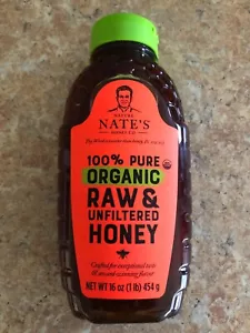 Nature Nate's 100% Pure Organic, Raw & Unfiltered Honey, 16 Oz Bottle - Picture 1 of 3