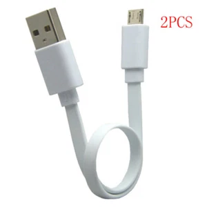 2x 20CM Ultra Short Micro USB Data Charger Cable Cord Portable Power Bank p.nu - Photo 1 sur 7