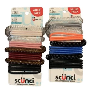 Scunci 2x Confezione da 18 Accessorio per capelli multicolore elastici e spirali 35709 Nuovo - Foto 1 di 2