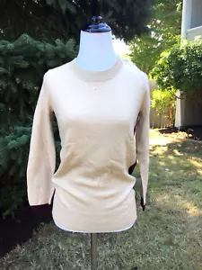 Maglione nuovo con etichette JCrew lino beige bordeaux colorblock toppa gomito XL misto lana - Foto 1 di 3