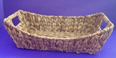 Handcrafted Seagrass Centerpiece Rectangular Basket w/ Handles SALE! - Image 1 of 4