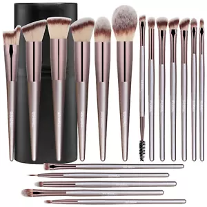 18 Pcs Synthetic Foundation Powder Concealers Eye shadows Blush Makeup Brushes - Picture 1 of 9
