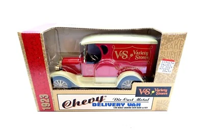 ERTL 1923 Chevy Delivery Van Diecast Bank ~ V&S Variety Stores advertising NEW - Image 1 of 4