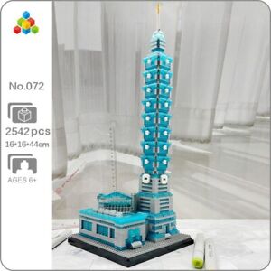 New Taipei 101 Financial Center Tower 3D Mini Diamond Blocks Bricks Building Toy