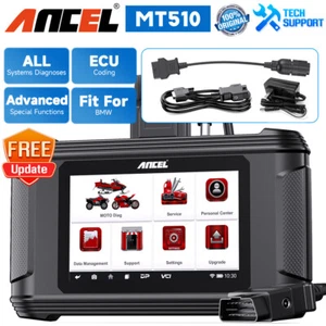 ANCEL MT510 All System OBD2 Scanner Motorcycle Diagnostic Scan Tool Fit For BMW - Foto 1 di 15