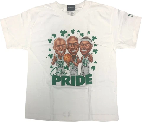 adidas Boston Celtics Vintage Garnett Pierce Payton Boy's T-Shirt Medium Cover