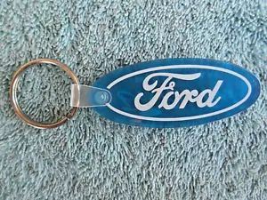 FORD BLAU OVALER GUMMI SCHLÜSSELANHÄNGER - DON REID FORD MAITLAND, FLORIDA WERBUNG - Bild 1 von 16