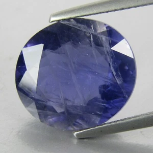 7.65Cts Natural Iolite 14.7x13.3x7.3mm Oval Shape Gemstone From India Ref-VIDEO - Picture 1 of 6
