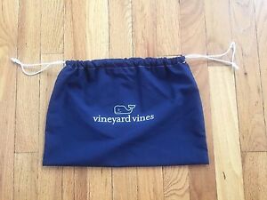 New Vineyard Vines Whale Navy Drawstring Cloth Gift Bag 
