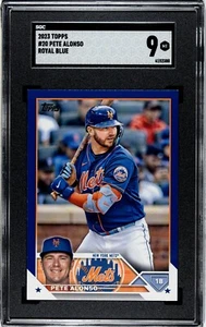 Topps Pete Alonso 2023 Royal Blue #20 SGC 9 New York Mets - Imagen 1 de 2