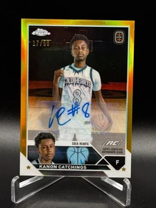 2023-24 Topps Chrome OTE Kanon Catchings Gold Auto Refractor RC SP/50 - Imagen 1 de 2