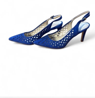 Tacones con cordones perforados azules Calvin Klein Foto 1 de 4