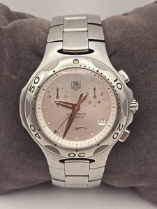 Reloj para hombre Tag Heuer acero inoxidable Kirium cronógrafo CL1111 41 mm esfera plateada - Imagen 1 de 8