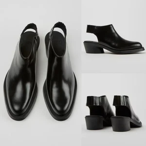 CAMPER Women’s Size 36 Bonnie Open Heel Patent Leather Bootie in Black EUC - Picture 1 of 14