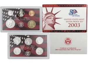 2003 Silver Proof Set U.S. Mint Original Government Packaging OGP COA - Picture 1 of 1