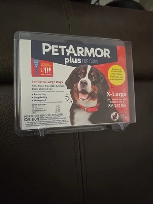Paquete Pet Armour Plus X Large Dog 3 Ct 89 - 132 Lbs. (F8) Foto 1 de 4