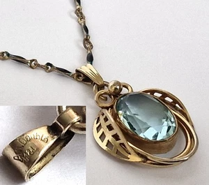 Anhänger Kordes & Lichtenfels American Double Emaille 1960er Jahre Kette Z119 - Picture 1 of 18