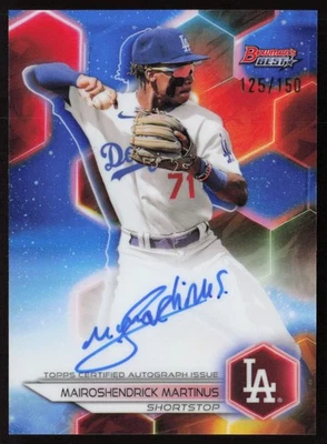 Mairoshendrick Martinus 2023 Bowman's Best of Auto Blue Refractors /150 Dodgers - Image 1 of 2