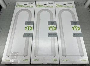3 x Feit Electric 40w T12 U6 U-Bend Fluorescent Bulb Cool White - 18,000 hrs - Picture 1 of 2