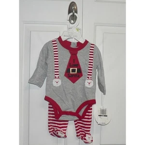 Koala Baby Boys Long Sleeve " I Love Santa" 2 Piece Set 3-6Months MSRP $20 - Picture 1 of 5