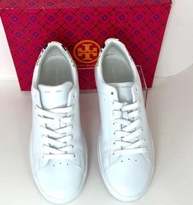 Tory Burch Howell Court White Sneakers Women Snake Printed Tennis Shoes Size 10 - Picture 1 of 10