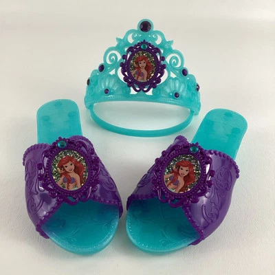 Disney Princesa Sirenita Ariel Niño Pequeño Zapatos de Vestir Tiara Disfraz Corona Foto 1 de 4