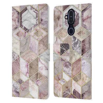 MICKLYN LE FEUVRE MARBLE PATTERNS LEATHER BOOK CASE FOR MICROSOFT NOKIA PHONES - Image 1 of 4