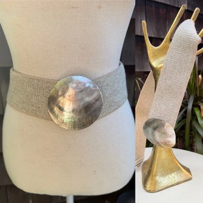 "Cinturón elástico boho de colección hebilla se adapta a 27-30""" Foto 1 de 4