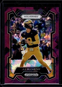 2024 Panini Prizm Draft Picks - J.J. McCarthy #132 Purple Ice Prizm /149 (RC) - Picture 1 of 2