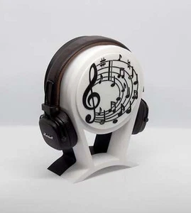 Music - Personalized black&white headphone stand for classical music lovers - Picture 1 of 10