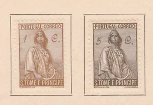 1933 Sao Tome & Principe 1c and 5c Ceres - Bild 1 von 1