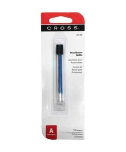 Cross Erasers 8748  For Old Style 0.7mm Cross Pencils New In Pack   5 Erasers - Picture 1 of 2