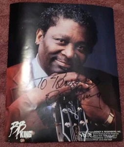 B.B. KING Autographed 8x10 Photo To Barbara From B.B. King 20% American Cancer - Picture 1 of 13