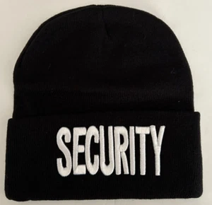 Security Guard Officer Black Beanie - Picture 1 of 2