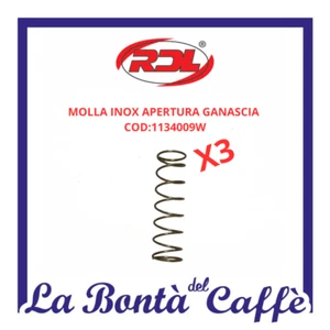 RICAMBIO ORIGINALE 3PZ MOLLA INOX APERTURA GANASCIA X MACCHINA CAFFE' RDL - Picture 1 of 1