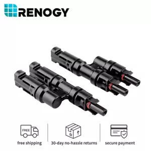 Conectores de panel solar Renogy de un par conectores de rama MMF+FFM para paralelo - Imagen 1 de 5