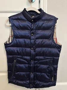 Burberry Daunen Puffer Weste Gilet glänzend blau - Bild 1 von 12