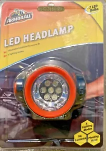 LED HeadLamp ArmorAll 17 Articulating Head Light Adjustable Strap Hard Hat Lamp - Picture 1 of 1