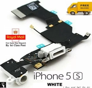 Conector de puerto de base de carga de repuesto blanco, cable flexible para iPhone 5S. 🙂 🙂 - Imagen 1 de 2