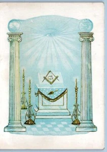 1954 CARD CONGRATULATIONS ON YOUR MASONIC BIRTHDAY TO REV BROTHER JAMES LAUGHTON - Picture 1 of 3