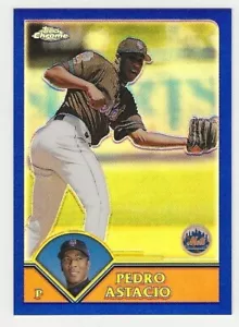 2003 Topps Chrome Blue Refractor #311 Pedro Astacio New York Mets ###/699 - Picture 1 of 1