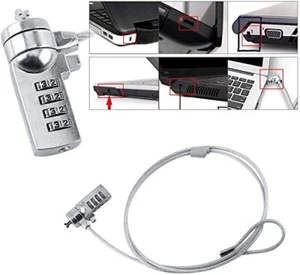 6-Foot Laptop Lock Notebook Combination Lock Security Cable 4 Digit Pass - Picture 1 of 5