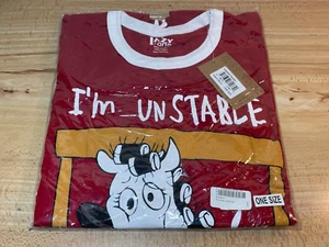 Lazy One Pajamas Top Sleepshirt Horse Barn O/S I'm Unstable In The Morning NWT - Picture 1 of 13