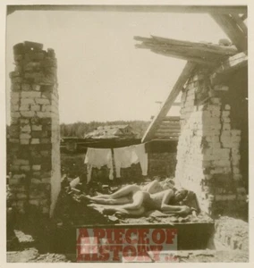 WW2 FOTO ORIGINALE NUDO TEDESCO SOLDATINI NUDI CHE PRENDONO IL SOLE - Foto 1 di 1