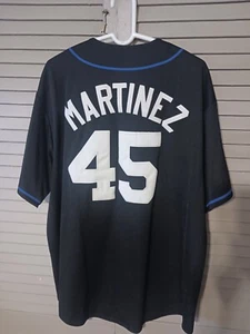 Pedro Martinez #45 NY Mets Jersey/ Mets Black XXL / Majestic Stitched - Picture 1 of 6