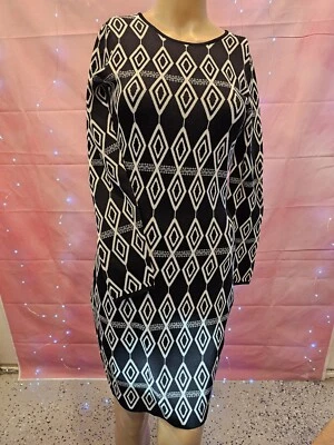 Badgley Mischka Belle  Long Sleeve Stretch Cocktail Dress XS  Foto 1 de 4