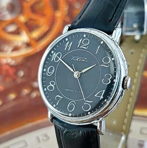 Vintage Watch USSR RAKETA Black Dial Rare Soviet Wristwatch 2609.HA - Picture 1 of 18