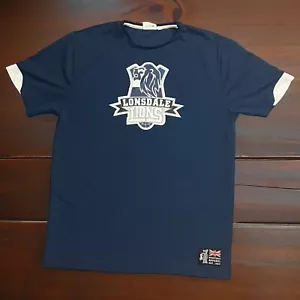 Lonsdale Lions Men's Size L Navy Blue Basketball T-Shirt - Picture 1 of 5