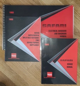GMC Safari Van 1993 servicio reparación taller manual conjunto de fábrica con tracción trasera + suplemento - Imagen 1 de 1